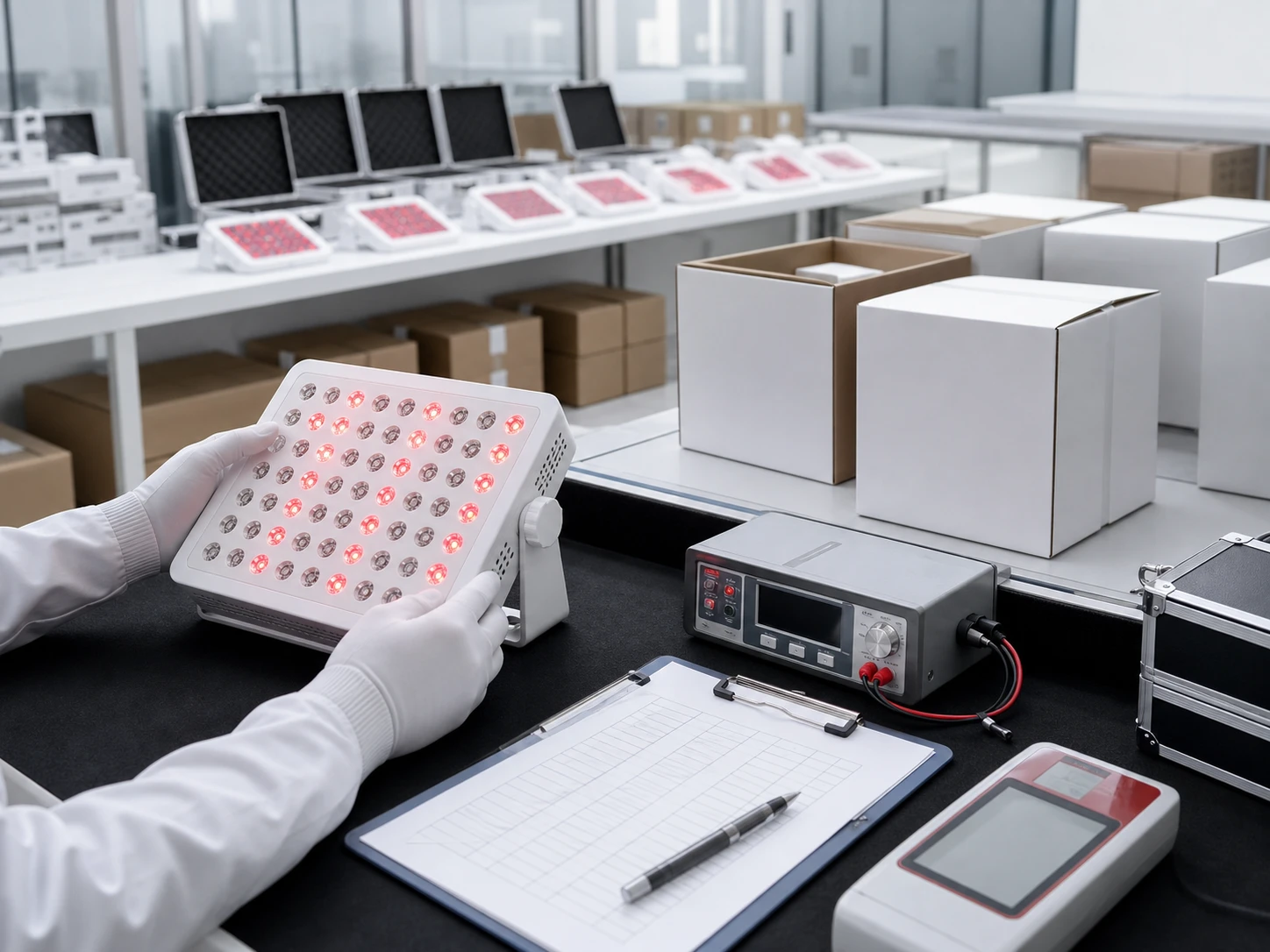 REDDOT red light therapy device volume delivery and documentation