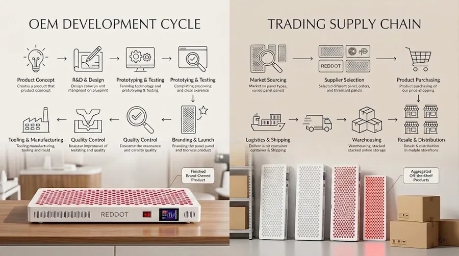 OEM development cycle versus trading supply chain flowchart — What are the best