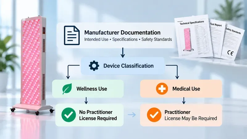 Flowchart showing how manufacturer documentation dictates end-user legal operati