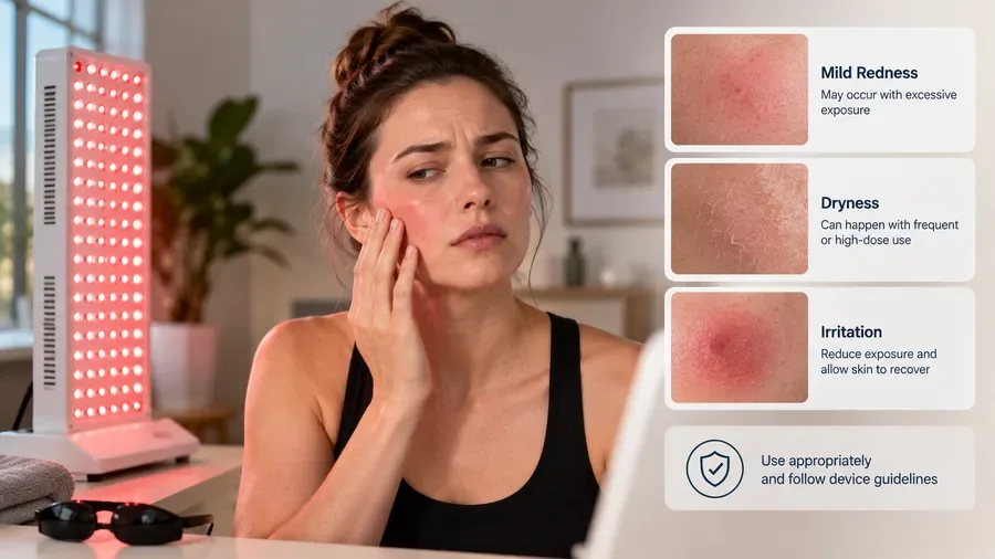 Person touching their face with a slightly concerned expression after a near inf