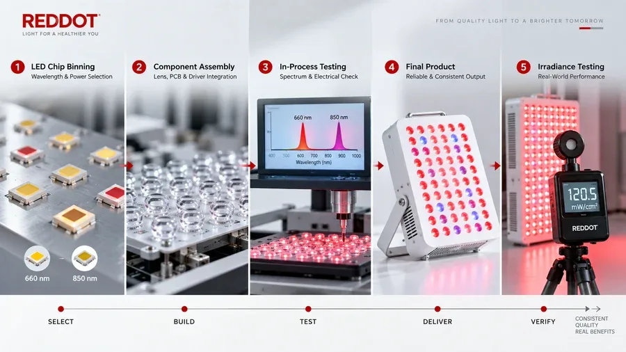 Workflow from LED chip binning to final irradiance testing — The Real Benefits o